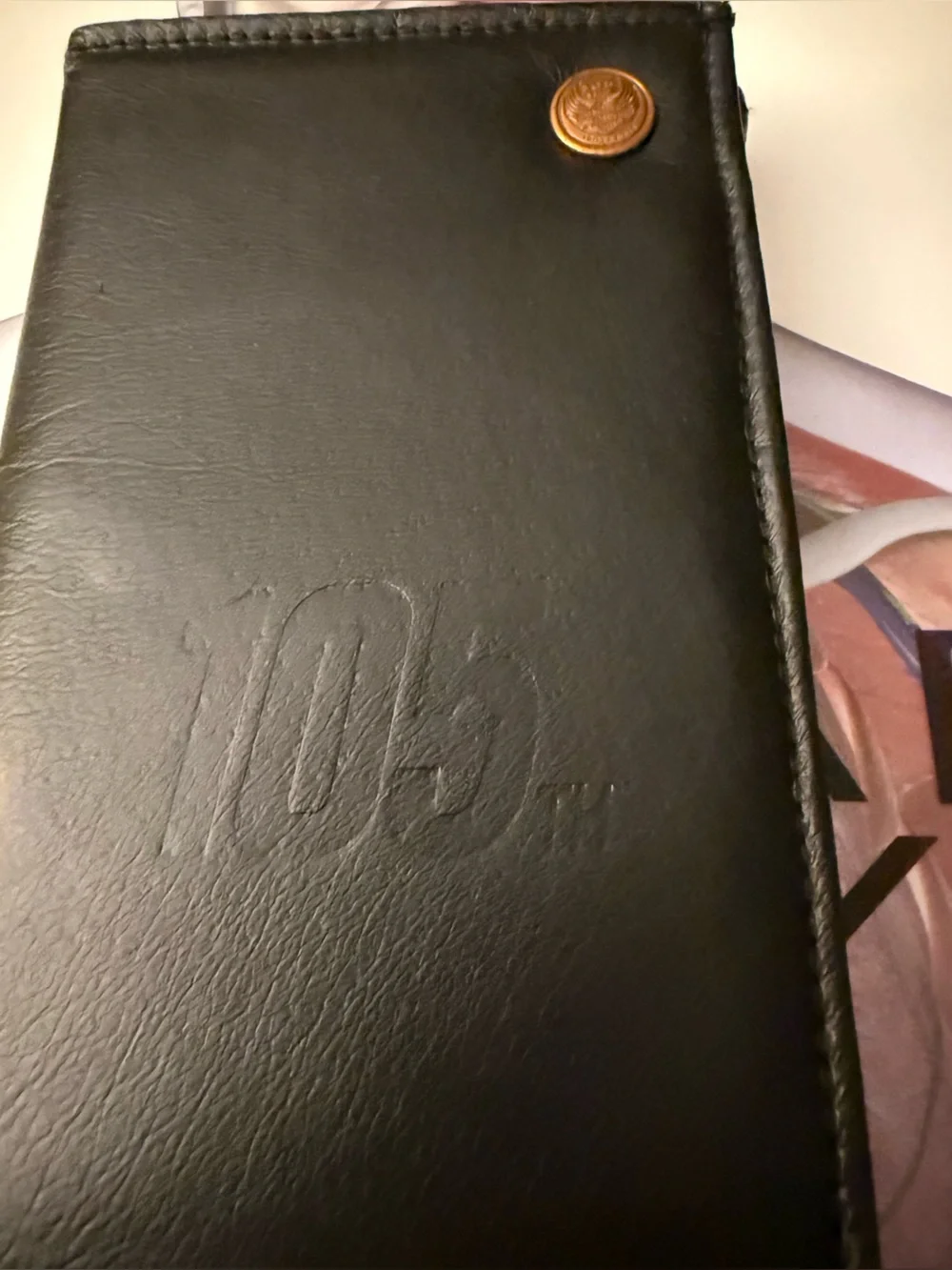 Harley-Davidson 105th Anniversary Black Leather Trifold Wallet